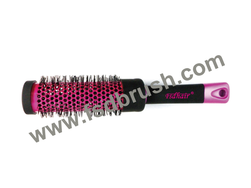 Aluminum Barrel Hairbrush--H751F1.P302F1