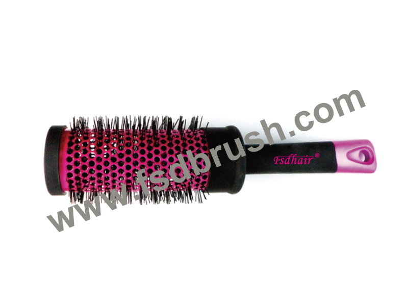 Aluminum Barrel Hairbrush--H751F1.P303F1