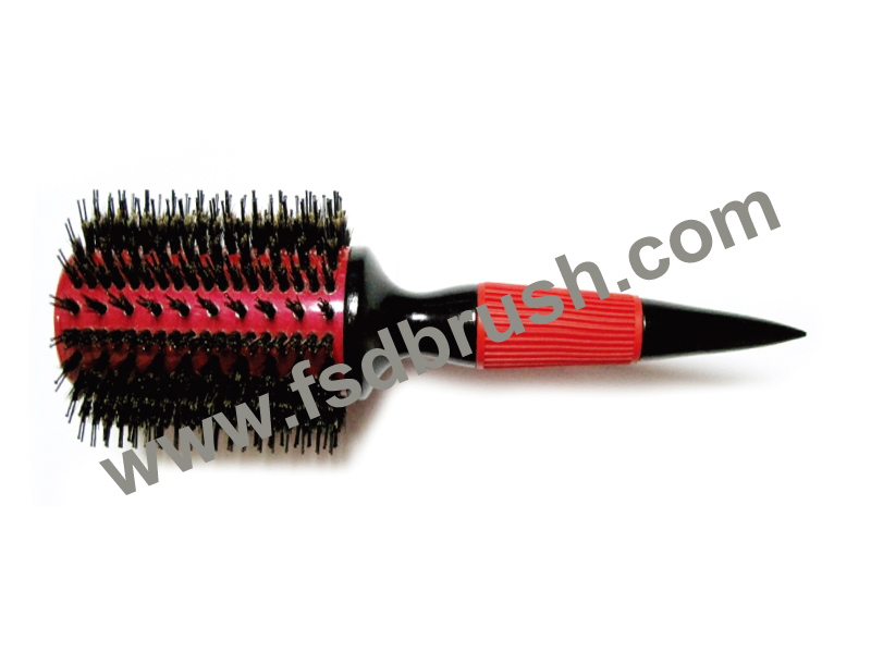 Wood Aluminum Barrel Hairbrush/RS-404