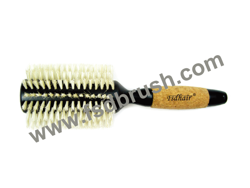 Wood round Hair Brush/ RS-38
