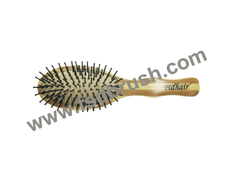 Wood cushion hair brush--BA562