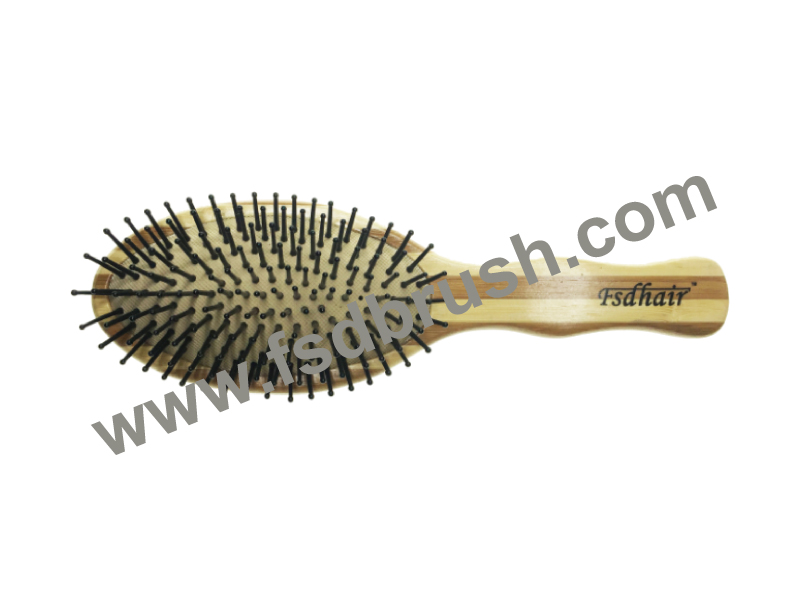 Wood cushion hair brush--BA563