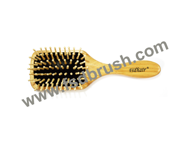 Wood cushion hair brush/BW-55