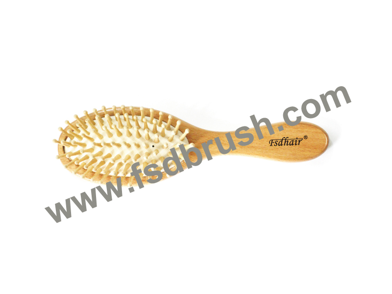 Wood cushion hair brush/SW-60