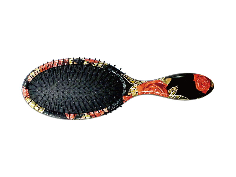 Heat transfer printing plastic hair brush